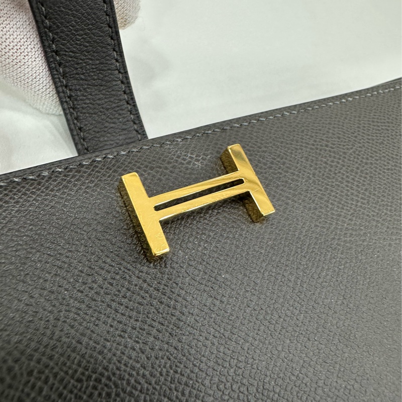 Hermes bearn 長版皮夾 8F錫器灰金扣 W刻-7