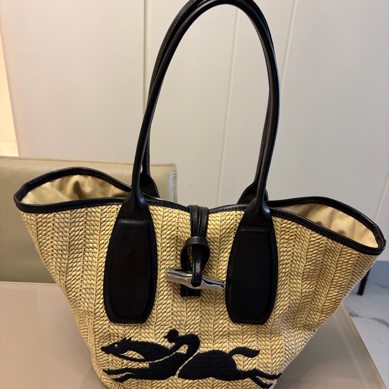 longchamp草編包-1