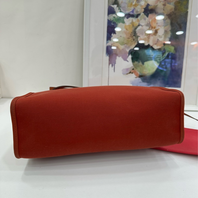 Hermes 深紅色拼極致粉herbag31，Z刻-7