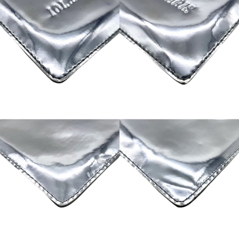 「JL精品代購」98新 LV超級限量銀色鏡面麻將包腋下包-6