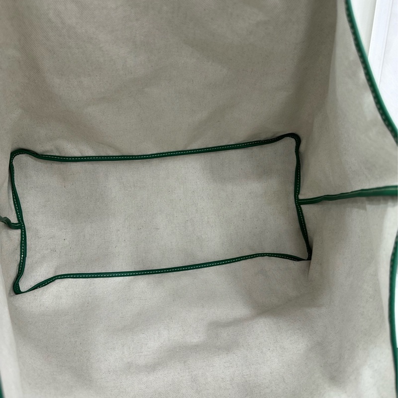 GOYARD 戈雅 Saint Louis 托特包 購物袋 子母包 手提包 肩背包 大號 綠色 Y字老花-7