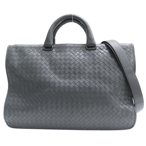 灰色 羊皮編織 兩用包【BOTTEGA VENETA 寶緹嘉】