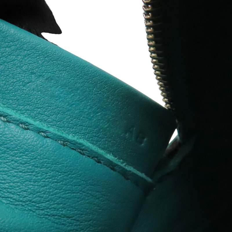 孔雀藍 Swift 牛皮 Mini Plume 20 手提包 X刻 銀扣【HERMES 愛馬仕】-6