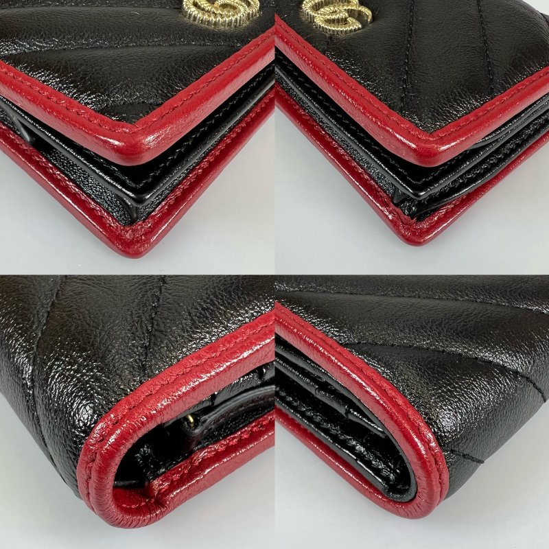 GUCCI 573811  黑紅邊對開短夾-9