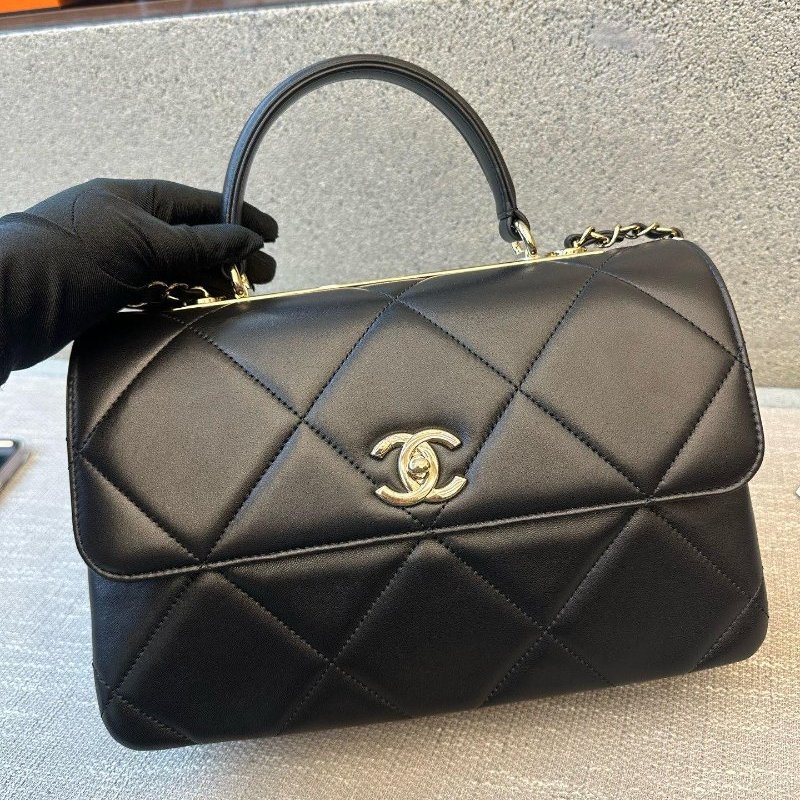 香奈兒/Chanel Trendy CC黑金中號鏈條手提包-0