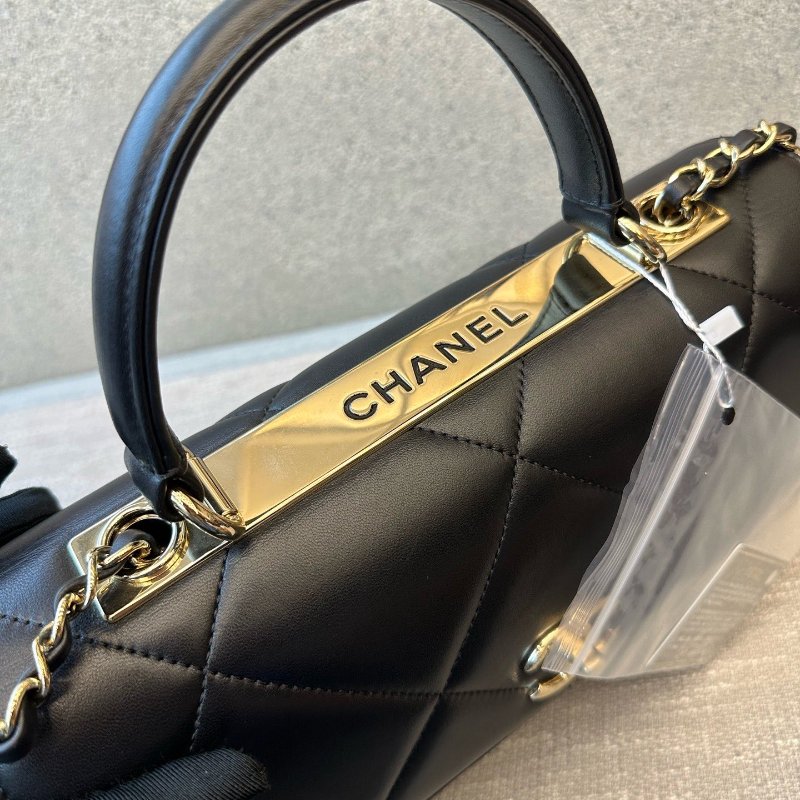 香奈兒/Chanel Trendy CC黑金中號鏈條手提包-4