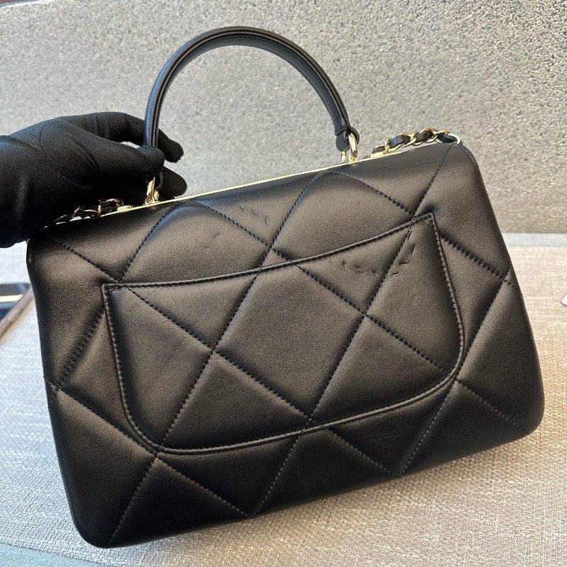 香奈兒/Chanel Trendy CC黑金中號鏈條手提包-7