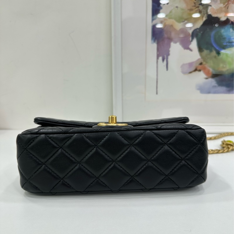 Chanel 香奈兒五彩寶石鏈 黑色羊皮大mini 「薩諾斯」同款配色 30開有卡-5