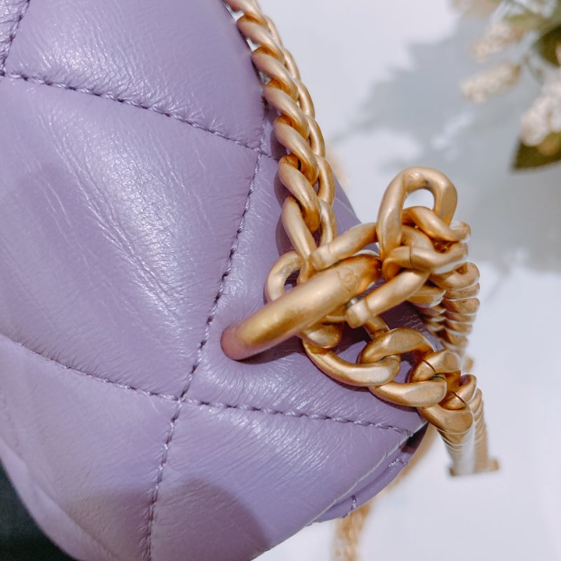 TW4727	Chanel 香奈兒迷你翻蓋式鍊帶包包Mini Classic Flap Bag 18cm Calfskin Purple-15