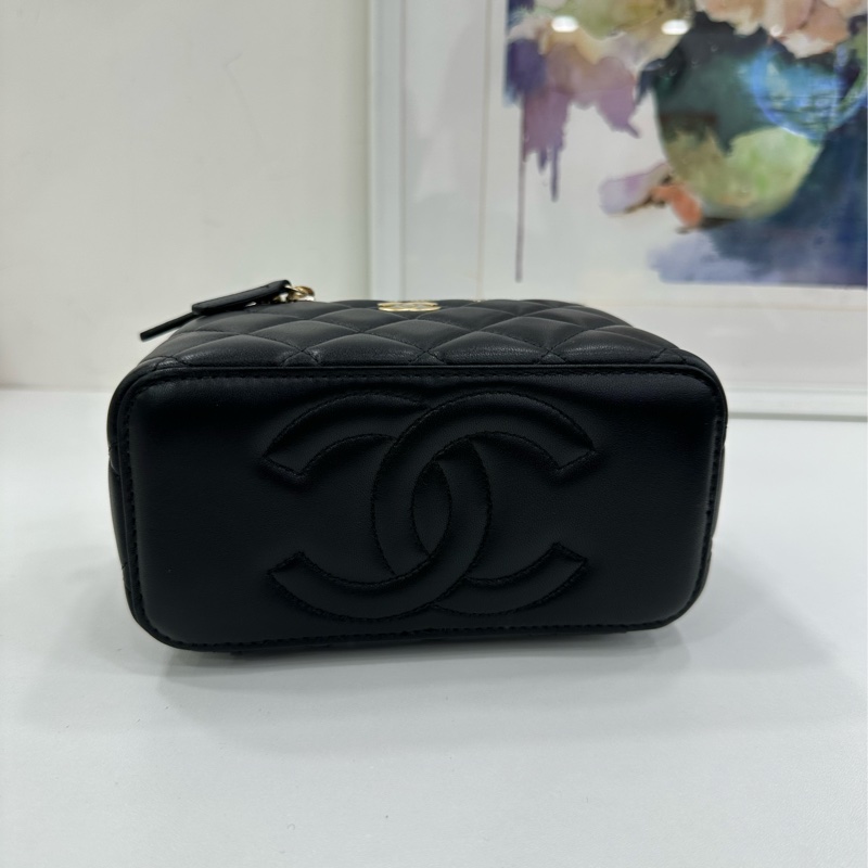 Chanel 香奈兒 22B金屬手柄 長盒子化妝盒帶鏡子 晶片款 copy單 全新 尺寸：16*9.5*11-7