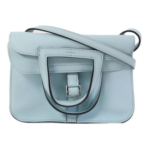 HERMES Swift皮革Mini Halzan銀扣手挽肩背兩用袋