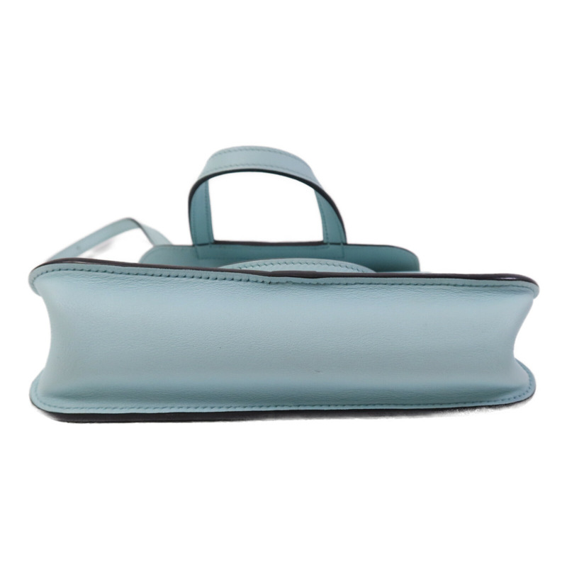 HERMES Swift皮革Mini Halzan銀扣手挽肩背兩用袋-3