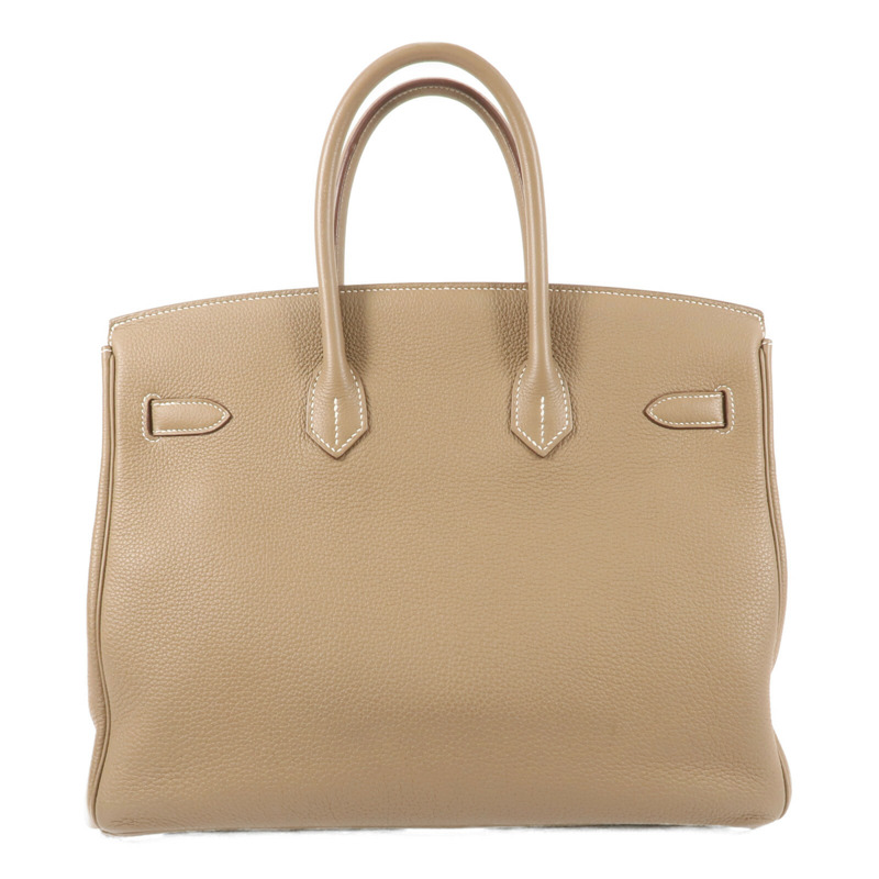 HERMES Togo皮革Birkin 35金扣手挽袋Etoupe-1