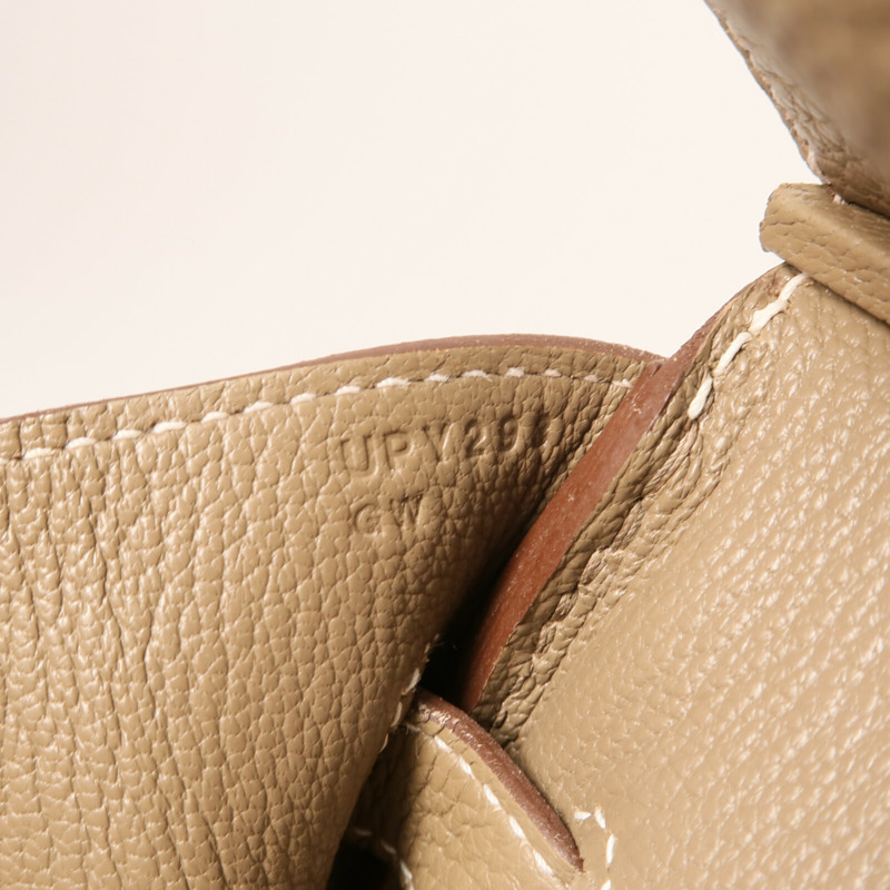 HERMES Togo皮革Birkin 35金扣手挽袋Etoupe-13