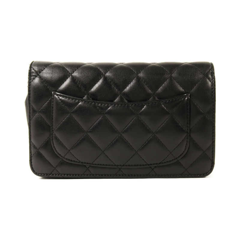 CHANEL 羊皮皮革WOC Wallet On Chain銀扣鏈帶肩背袋-1