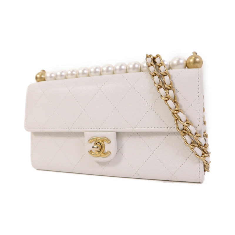 CHANEL 羊皮皮革WOC Wallet On Chain金扣鏈帶肩背袋-2