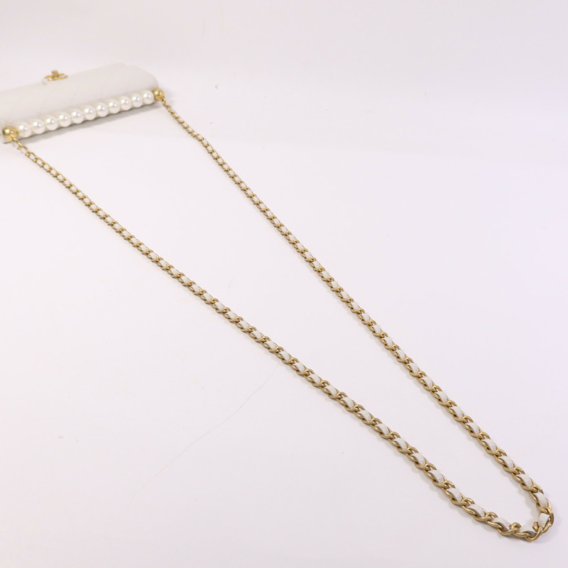 CHANEL 羊皮皮革WOC Wallet On Chain金扣鏈帶肩背袋-8