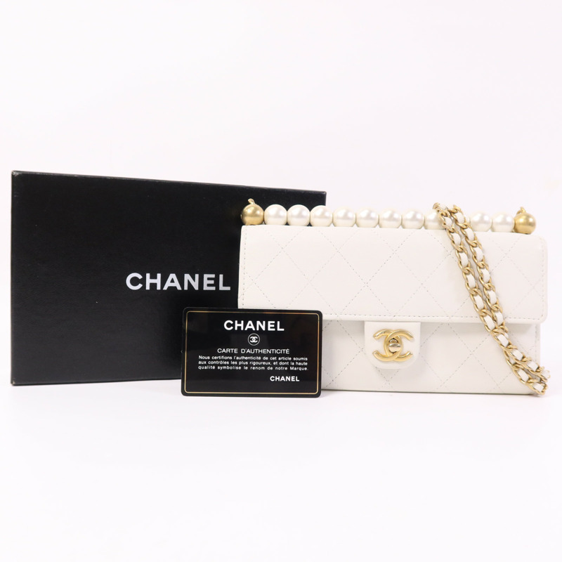 CHANEL 羊皮皮革WOC Wallet On Chain金扣鏈帶肩背袋-14