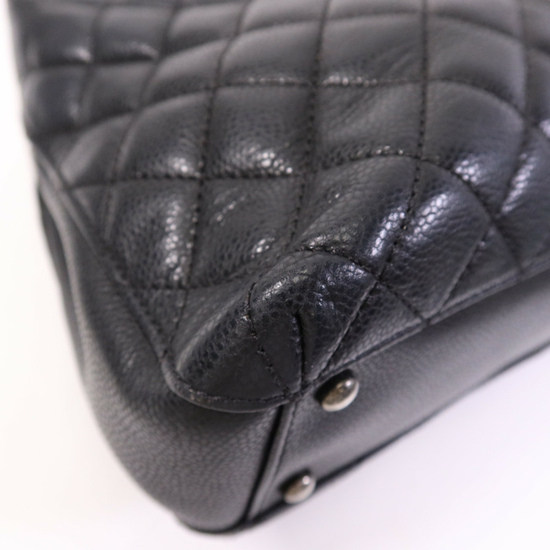 CHANEL 牛皮皮革Tote Bag銀扣鏈帶手挽袋-5