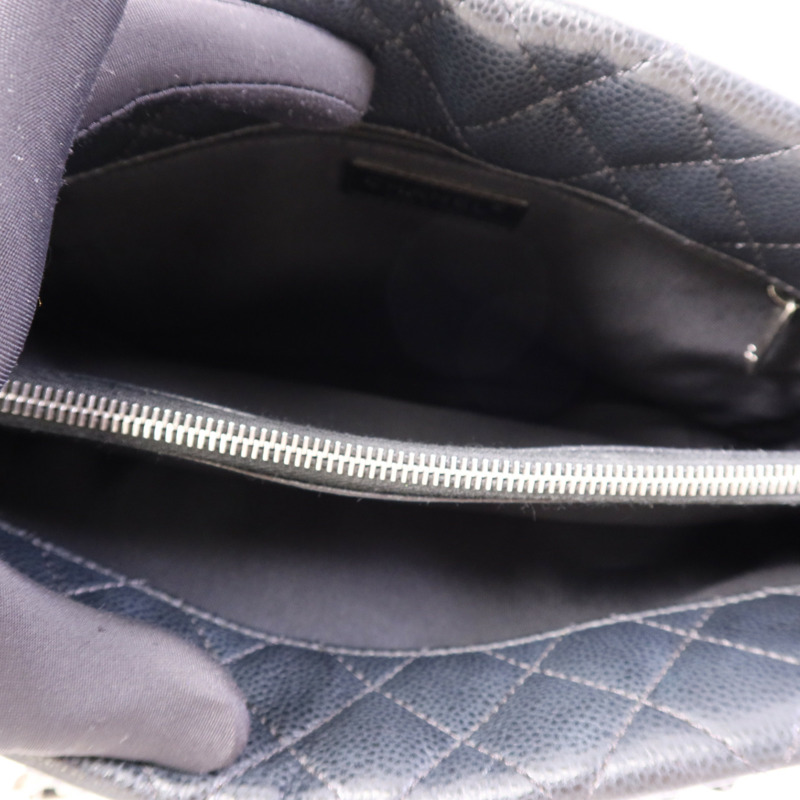 CHANEL 牛皮皮革Tote Bag銀扣鏈帶手挽袋-10