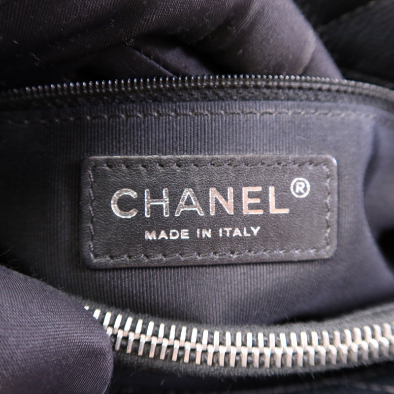 CHANEL 牛皮皮革Tote Bag銀扣鏈帶手挽袋-11