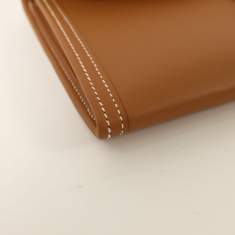 HERMES Swift皮革Jige Elan 29手拿包Gold-8