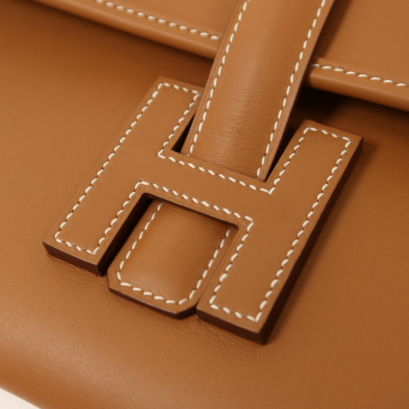 HERMES Swift皮革Jige Elan 29手拿包Gold-12