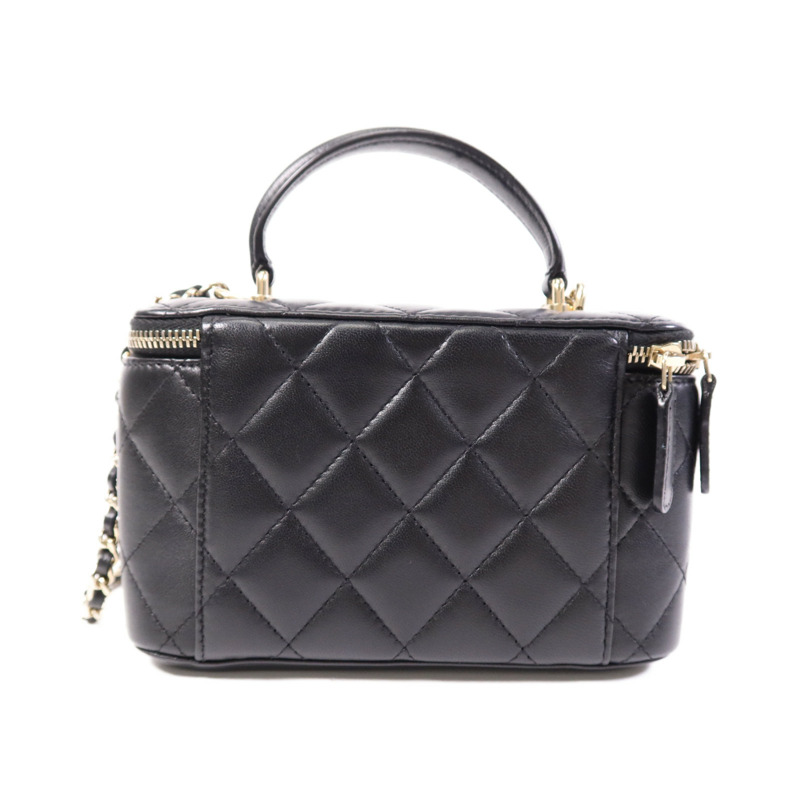 CHANEL 羊皮皮革Vanity Case金扣鏈帶肩背袋-1