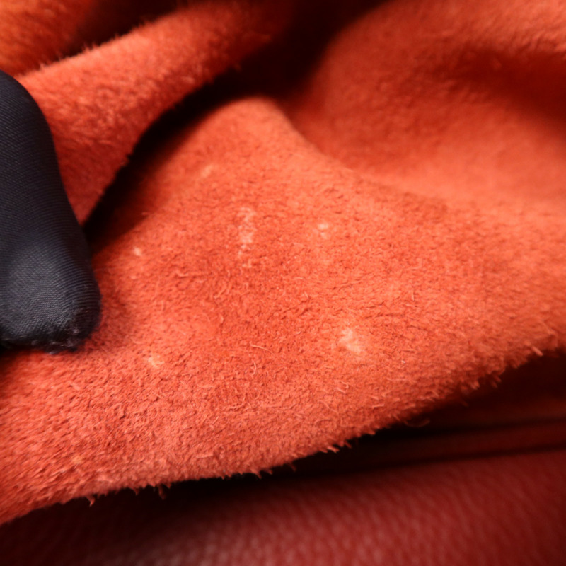 HERMES Clemence皮革Picotin GM銀扣手挽袋Rouge/Rouge Casaque-14