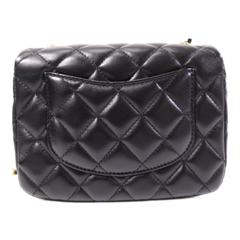 CHANEL 羊皮皮革Shoulder Bag金扣鏈帶肩背袋-1