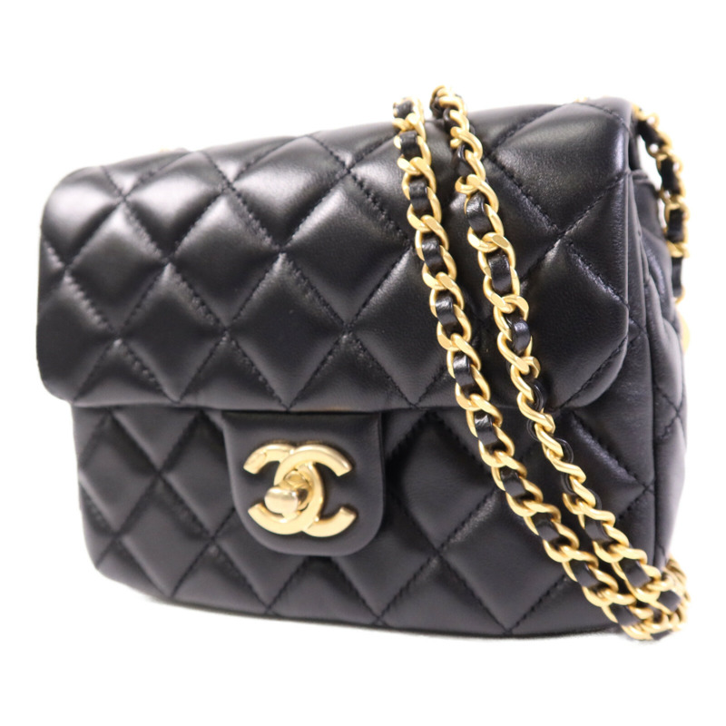 CHANEL 羊皮皮革Shoulder Bag金扣鏈帶肩背袋-2