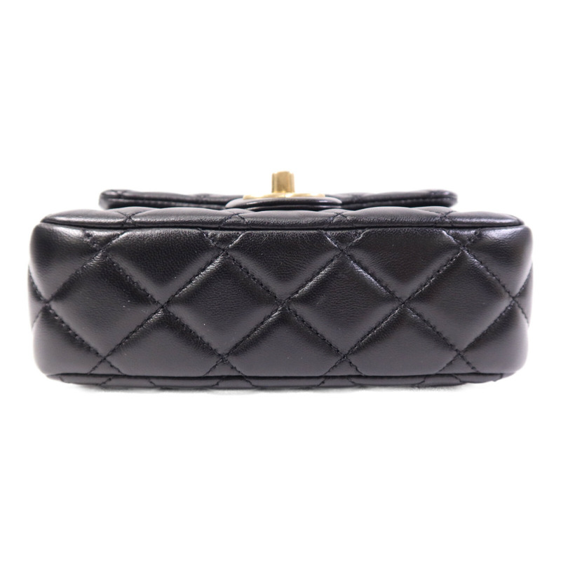 CHANEL 羊皮皮革Shoulder Bag金扣鏈帶肩背袋-3