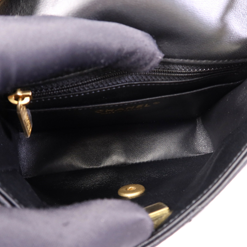 CHANEL 羊皮皮革Shoulder Bag金扣鏈帶肩背袋-4