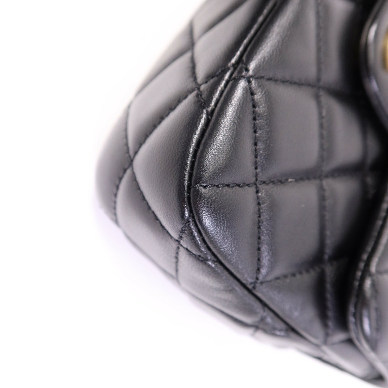 CHANEL 羊皮皮革Shoulder Bag金扣鏈帶肩背袋-11