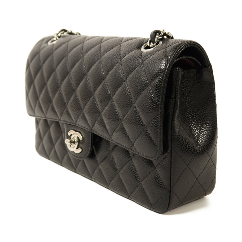 CHANEL 牛皮皮革Classic 25銀扣鏈帶肩背袋-2