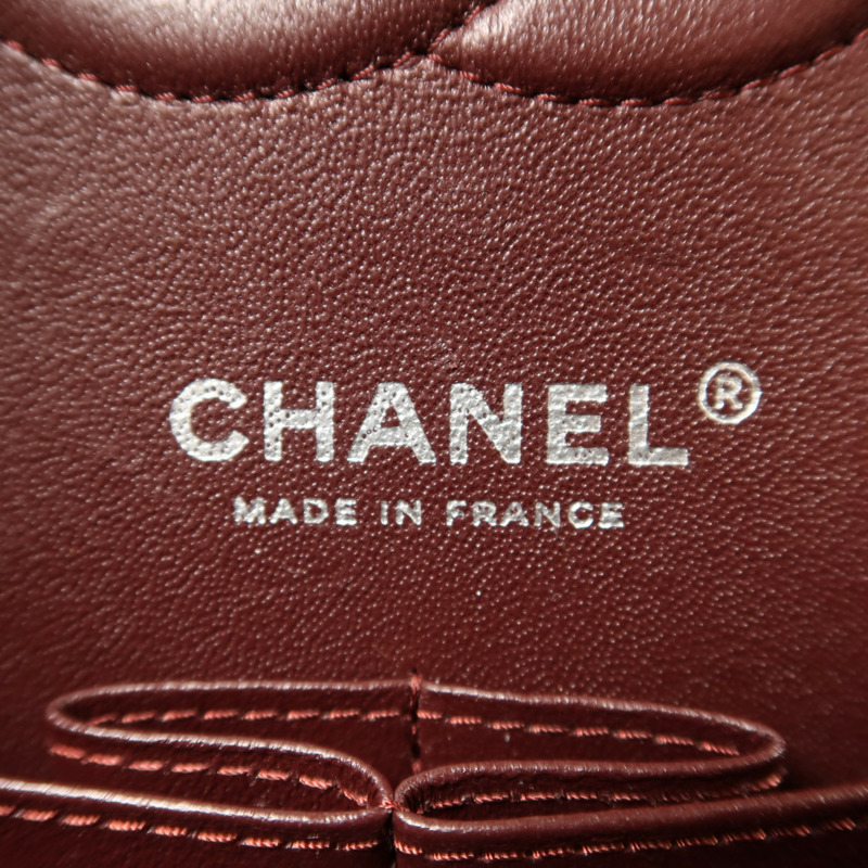 CHANEL 牛皮皮革Classic 25銀扣鏈帶肩背袋-5