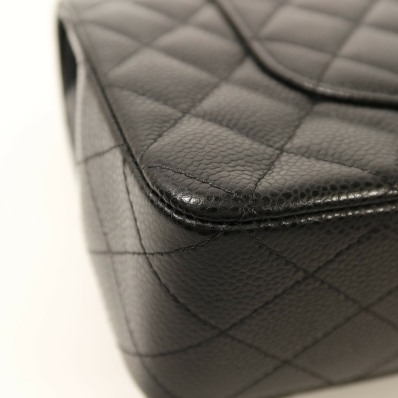 CHANEL 牛皮皮革Classic 25銀扣鏈帶肩背袋-13