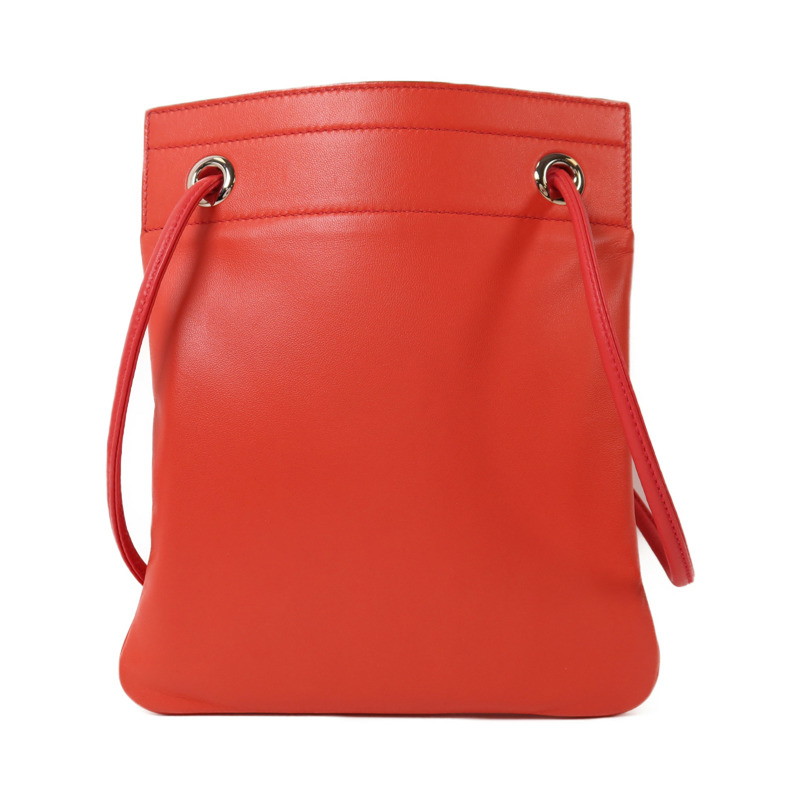 HERMES Swift皮革Aline Mini銀扣肩背袋Rouge Indien-1