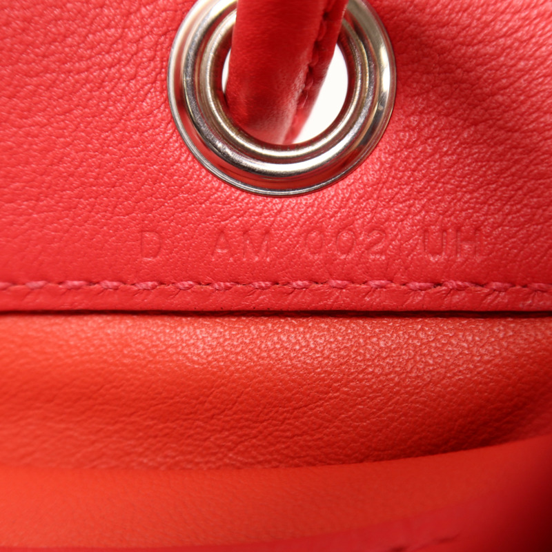 HERMES Swift皮革Aline Mini銀扣肩背袋Rouge Indien-5