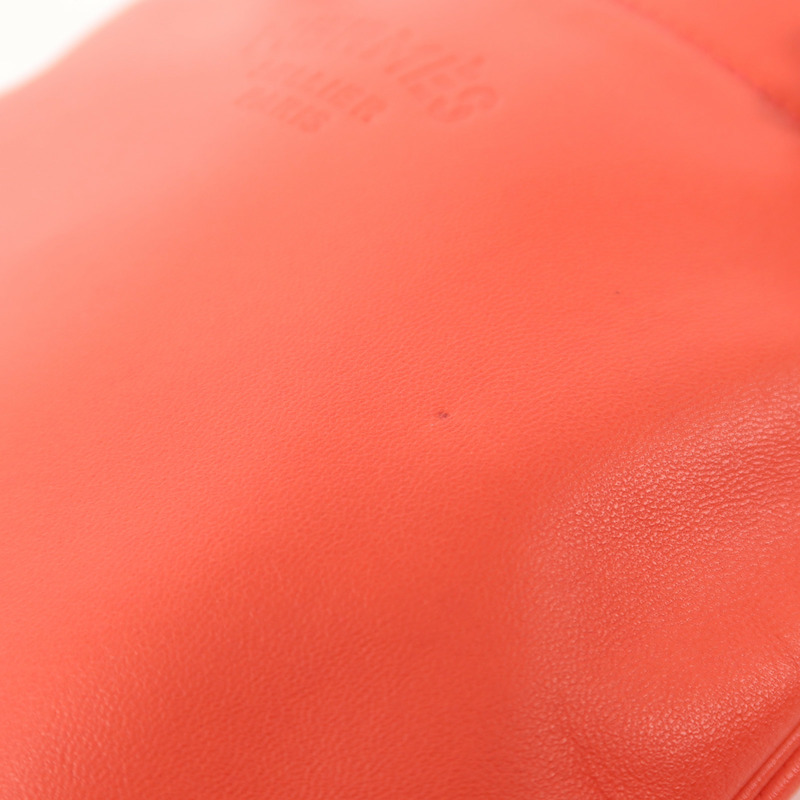 HERMES Swift皮革Aline Mini銀扣肩背袋Rouge Indien-13