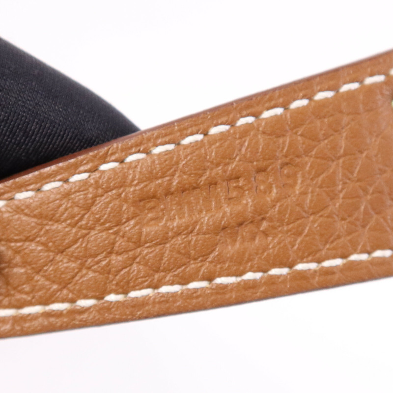 HERMES Clemence皮革Lindy 30銀扣手挽肩背兩用袋Gold-13