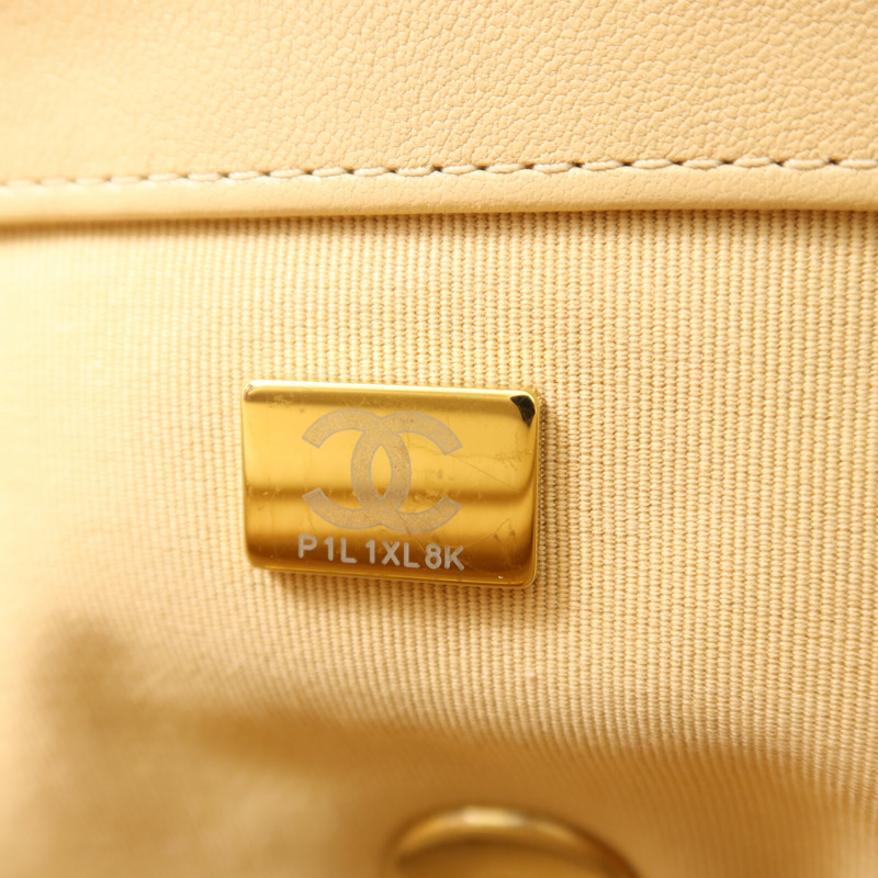 CHANEL 羊皮皮革Chanel 19鏈帶手挽肩背兩用袋-6