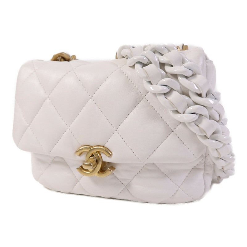 CHANEL 羊皮皮革Chain Shoulder Bag肩背袋-1