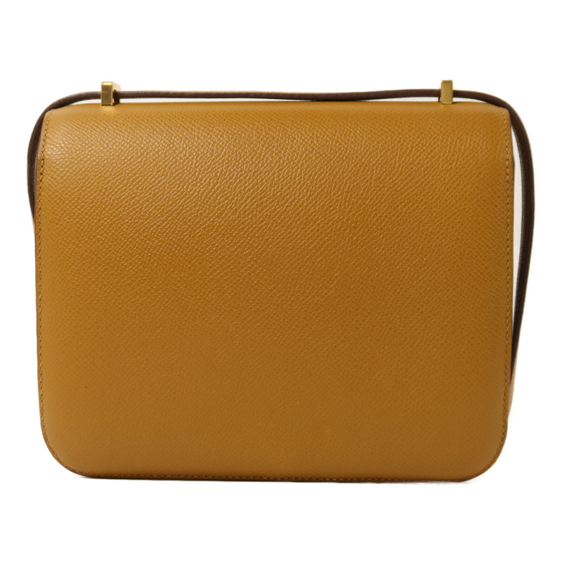HERMES Epsom皮革Constance Mini金扣肩背袋Sesame-1