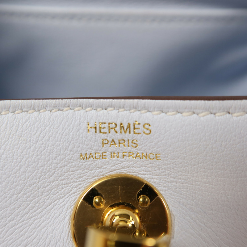 HERMES Swift皮革Mini Lindy金扣手挽肩背兩用袋Bleu Brume-5