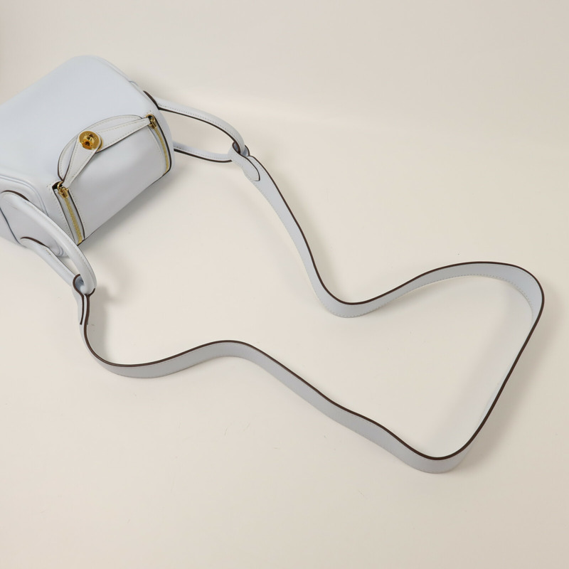 HERMES Swift皮革Mini Lindy金扣手挽肩背兩用袋Bleu Brume-9