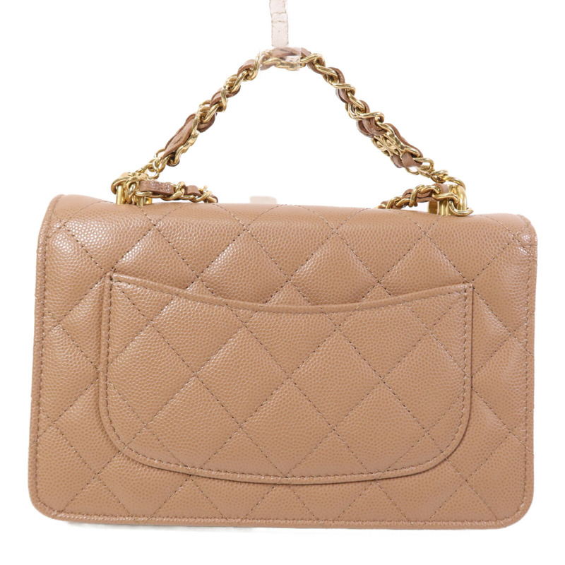 CHANEL 牛皮皮革WOC Wallet On Chain金扣鏈帶手挽肩背兩用袋-1