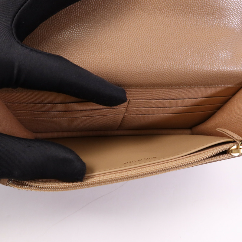 CHANEL 牛皮皮革WOC Wallet On Chain金扣鏈帶手挽肩背兩用袋-12