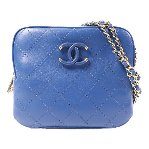 CHANEL 牛皮皮革Camera Bag金扣肩背袋