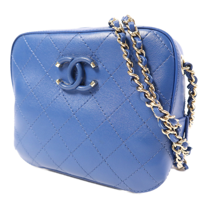 CHANEL 牛皮皮革Camera Bag金扣肩背袋-2